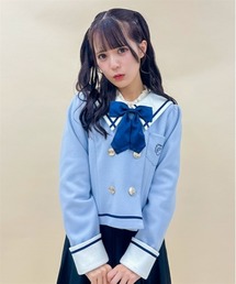 axes femme POETIQUE（アクシーズファムポエティック）の「セーラーカラーショートコート（チェスターコート）」