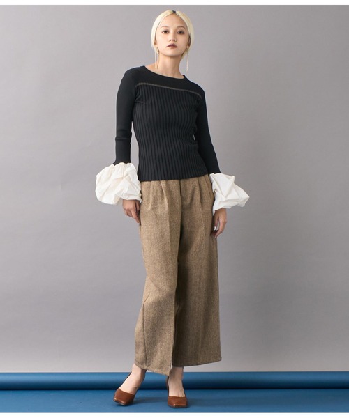 【セール】ウエストタックワイドパンツ（その他パンツ）｜Settimissimo（セッティミッシモ）