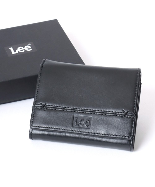 Lee(リー)の「Lee/リー Leather Wallet/牛革 レザー ウォレット/中ラウンドファスナー 二つ折り 財布/コンパクト/メンズ レディース(財布・メンズ・ブラック/ブラウン/ダークブラウン・FREE)」の1枚目の写真