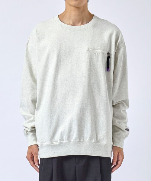 THE NORTH FACE PURPLE LABEL（ザ ノースフェイス パープルレーベル）の「【THE NORTH FACE PURPLE LABEL/ザノースフェイスパープルレーベル】9.5oz Cotton Jersey Field Pullover（スウェット・メンズ・ホワイト/ダークグレー・S/M/L）」の4枚目の写真