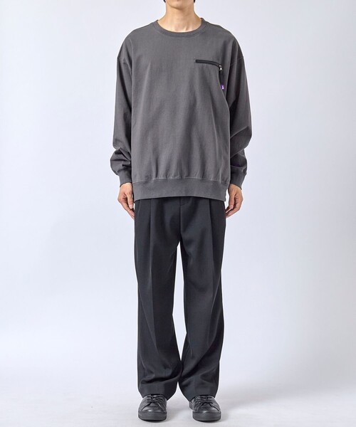 THE NORTH FACE PURPLE LABEL（ザ ノースフェイス パープルレーベル）の「【THE NORTH FACE PURPLE LABEL/ザノースフェイスパープルレーベル】9.5oz Cotton Jersey Field Pullover（スウェット・メンズ・ホワイト/ダークグレー・S/M/L）」の13枚目の写真