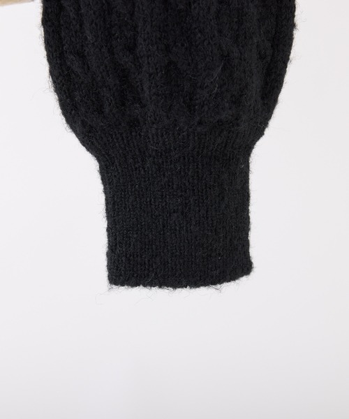 one after another NICE CLAUP（ワンアフターアナザーナイスクラップ）の「ロゴ刺繍ケーブルニット（ニット/セーター・レディース・レッド/ピンク/ブラック/オフホワイト・FREE）」の13枚目の写真