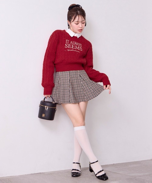 セール】ロゴ刺繍ケーブルニット（ニット/セーター）｜one after