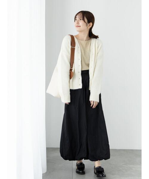 Te chichi TERRASSE（テチチテラス）の「前後2WAYラメシャギーカーディガン（カーディガン/ボレロ・レディース・オフホワイト/チャコールグレー/ベージュ・F）」の5枚目の写真