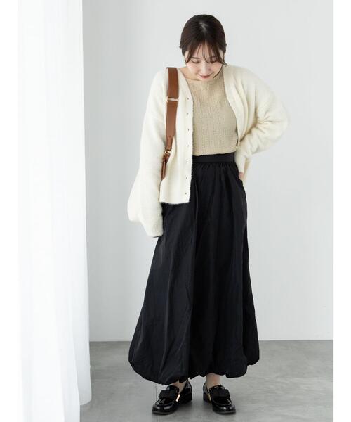 Te chichi TERRASSE（テチチテラス）の「前後2WAYラメシャギーカーディガン（カーディガン/ボレロ・レディース・オフホワイト/チャコールグレー/ベージュ・F）」の6枚目の写真