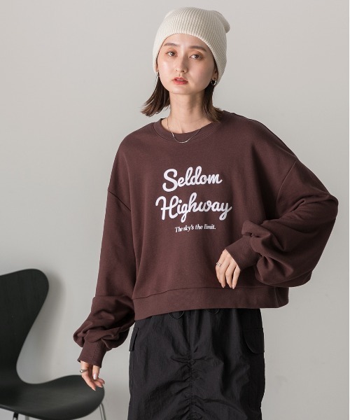 ad thie（アドティエ）の「フロッキープリント ショートプルオーバー（スウェット・レディース・ブラウン/レッド/アイボリー/オートミール/チャコール・FREE）」の20枚目の写真