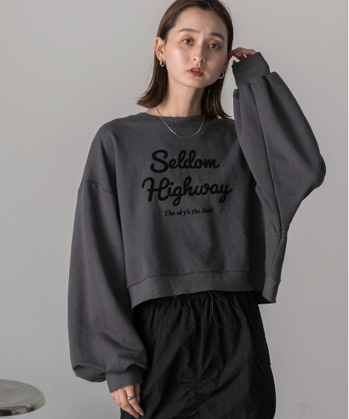 ad thie（アドティエ）の「フロッキープリント ショートプルオーバー（スウェット・レディース・ブラウン/レッド/アイボリー/オートミール/チャコール・FREE）」の21枚目の写真
