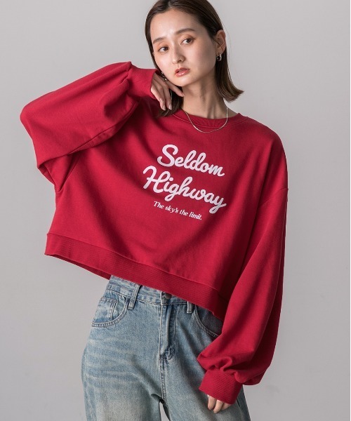 ad thie（アドティエ）の「フロッキープリント ショートプルオーバー（スウェット・レディース・ブラウン/レッド/アイボリー/オートミール/チャコール・FREE）」の16枚目の写真
