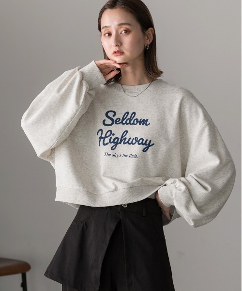 ad thie（アドティエ）の「フロッキープリント ショートプルオーバー（スウェット・レディース・ブラウン/レッド/アイボリー/オートミール/チャコール・FREE）」の18枚目の写真