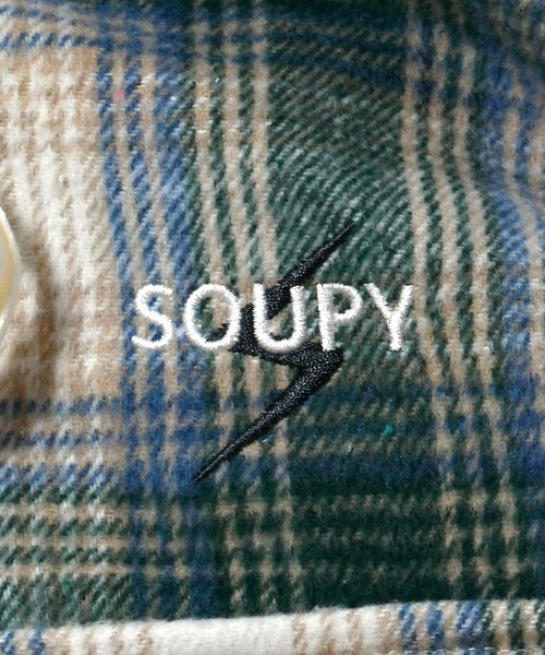 【セール】flannel check hooded shirt/ネルチェック フーデッド シャツ（シャツ/ブラウス）｜Soupy Soupy（スーピースーピー）