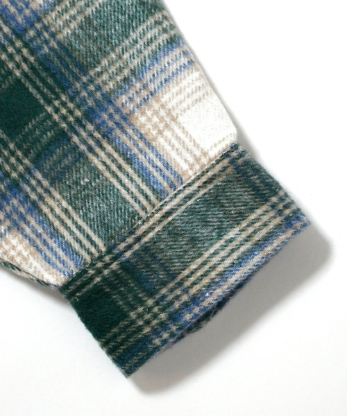 【セール】flannel check hooded shirt/ネルチェック フーデッド シャツ（シャツ/ブラウス）｜Soupy Soupy（スーピースーピー）