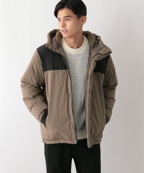 GLOBAL WORK Smile Seed Store（グローバルワーク スマイルシードストア）の「エアサーマルフードブルゾン/115974（ブルゾン・メンズ・ブラック/ベージュ×ブラック/チャコール/ネイビー・X-LARGE/MEDIUM/LARGE/SMALL）」の3枚目の写真