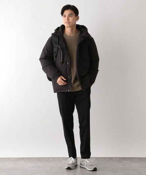 GLOBAL WORK Smile Seed Store（グローバルワーク スマイルシードストア）の「エアサーマルフードブルゾン/115974（ブルゾン・メンズ・ブラック/ベージュ×ブラック/チャコール/ネイビー・X-LARGE/MEDIUM/LARGE/SMALL）」の5枚目の写真