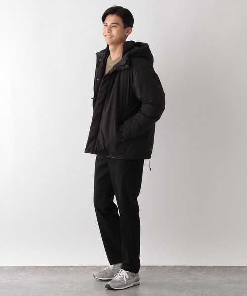 GLOBAL WORK Smile Seed Store（グローバルワーク スマイルシードストア）の「エアサーマルフードブルゾン/115974（ブルゾン・メンズ・ブラック/ベージュ×ブラック/チャコール/ネイビー・X-LARGE/MEDIUM/LARGE/SMALL）」の6枚目の写真