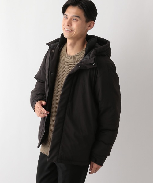 GLOBAL WORK Smile Seed Store（グローバルワーク スマイルシードストア）の「エアサーマルフードブルゾン/115974（ブルゾン・メンズ・ブラック/ベージュ×ブラック/チャコール/ネイビー・X-LARGE/MEDIUM/LARGE/SMALL）」の9枚目の写真