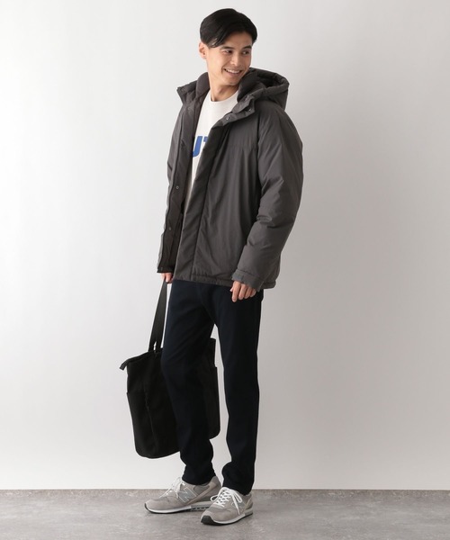 GLOBAL WORK Smile Seed Store（グローバルワーク スマイルシードストア）の「エアサーマルフードブルゾン/115974（ブルゾン・メンズ・ブラック/ベージュ×ブラック/チャコール/ネイビー・X-LARGE/MEDIUM/LARGE/SMALL）」の15枚目の写真