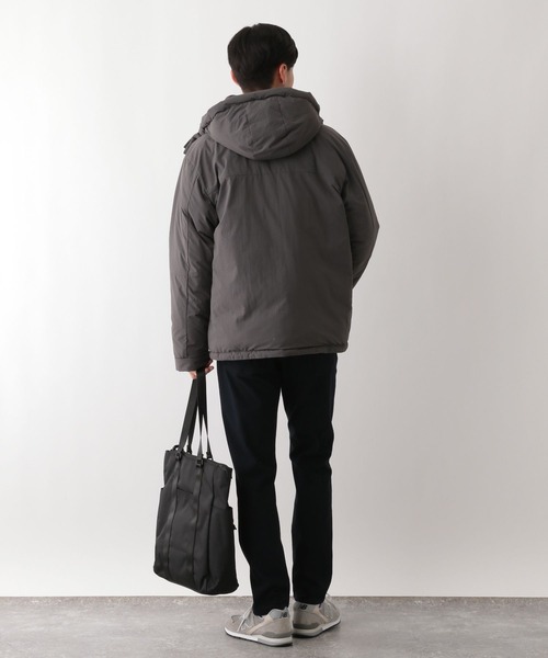 GLOBAL WORK Smile Seed Store（グローバルワーク スマイルシードストア）の「エアサーマルフードブルゾン/115974（ブルゾン・メンズ・ブラック/ベージュ×ブラック/チャコール/ネイビー・X-LARGE/MEDIUM/LARGE/SMALL）」の16枚目の写真