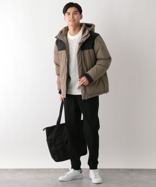 GLOBAL WORK Smile Seed Store（グローバルワーク スマイルシードストア）の「エアサーマルフードブルゾン/115974（ブルゾン・メンズ・ブラック/ベージュ×ブラック/チャコール/ネイビー・X-LARGE/MEDIUM/LARGE/SMALL）」の21枚目の写真