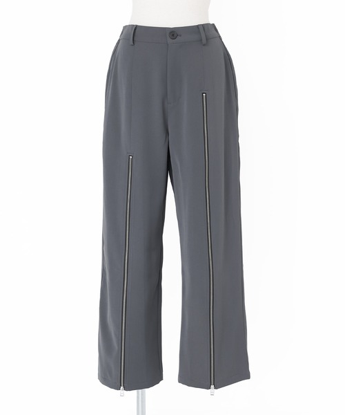 kOhAKU（コハク）の「『ジップデザインスラックス』（スラックス・レディース・チャコール/ブラック・1/2）」の10枚目の写真