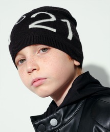 N°21（ヌメロ ヴェントゥーノ）の「N°21（ヌメロ ヴェントゥーノ）Kids & Junior ブランドロゴニット帽ビーニー（ニットキャップ/ビーニー）」