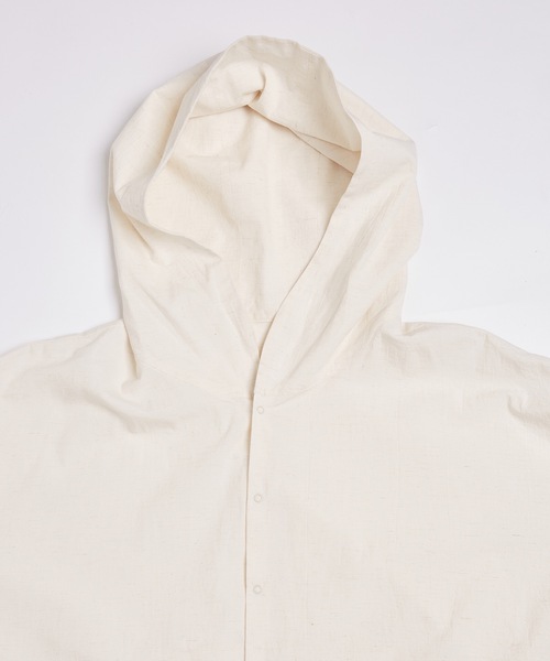 Dulcamara(ドゥルカマラ)の「ワイドフーディーシャツ(パーカー・メンズ・レッド/キナリ/スミクロ・0/1)」の14枚目の写真