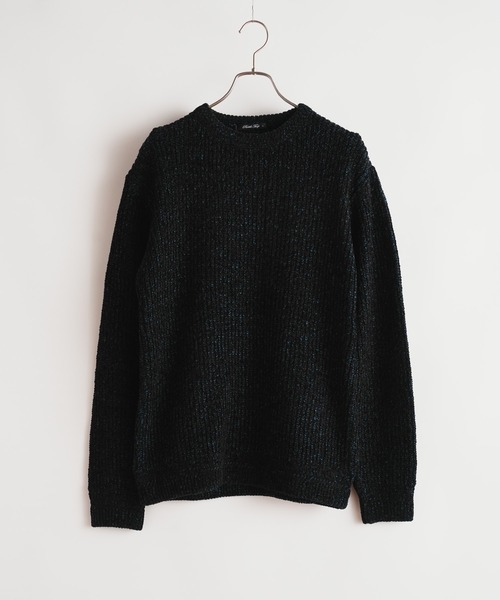 RATTLE TRAP(ラトルトラップ)の「モール×AC/Cニット畦編み(ニット/セーター・メンズ・ブラック/ホワイト・M/L)」の1枚目の写真