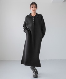 LOWRYS FARM | シシュウロゴポロニットワンピース 211932(ワンピース)