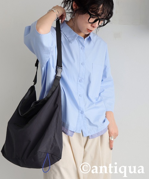 antiqua（アンティカ）の「ナイロンショルダーバッグ（ショルダーバッグ・レディース・ブラック/ブルー・FREE）」の14枚目の写真