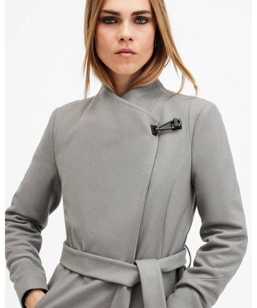 ラップアラウンド・ベルトコート ALLSAINTS コート チェスターコート RILEY WRAP AROUND BELTED