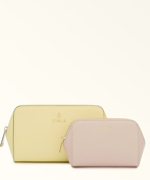 FURLA（フルラ）の「フルラ カメリア コスメティックケースセット（ポーチ・レディース・ミント/ブラック系その他/ブルー系その他/ライトブラウン/イエロー系その他/モカ・ONE SIZE）」の6枚目の写真