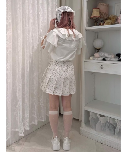 merry jenny(メリージェニー)の「flowerリボンプリーツミニスカート(スカート・レディース・ベージュ/オフホワイト・FREE)」の15枚目の写真