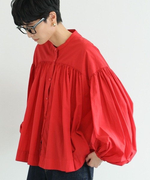 BARNYARDSTORM（バンヤードストーム）の「BARNYARDSTORM / ボリュームライトブラウス（Tシャツ/カットソー・レディース・レッド/ブラック/グレー系その他4・FREE）」の3枚目の写真