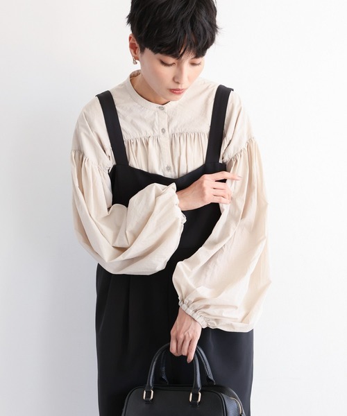 BARNYARDSTORM（バンヤードストーム）の「BARNYARDSTORM / ボリュームライトブラウス（Tシャツ/カットソー・レディース・レッド/ブラック/グレー系その他4・FREE）」の4枚目の写真