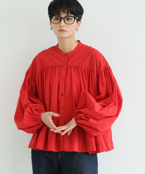 BARNYARDSTORM（バンヤードストーム）の「BARNYARDSTORM / ボリュームライトブラウス（Tシャツ/カットソー・レディース・レッド/ブラック/グレー系その他4・FREE）」の19枚目の写真