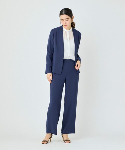 I.T.'S international(イッツインターナショナル)の「【洗えるセットアップ】ヴィーナスバックサテン ストレートパンツ「UVカット・吸水速乾・接触冷感」(その他パンツ・レディース・ネイビー/ベージュ/ブラック・11号/9号)」の20枚目の写真