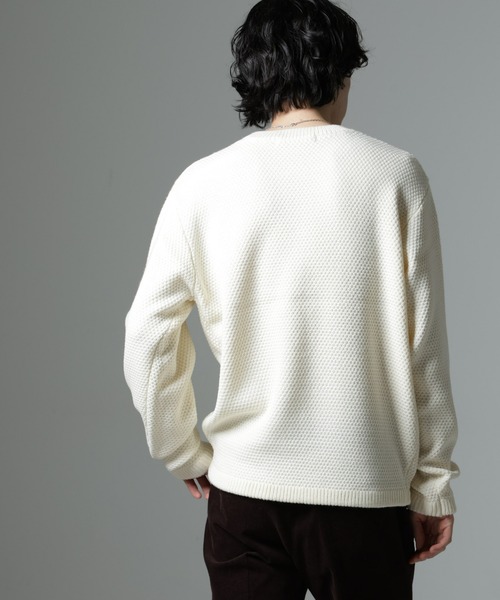 AQUOIBONISTE ナノユニバース アルパカ混コート　日本製　46 セール】ダイヤ鹿の子ニット（ニット/セーター）｜NANO universe