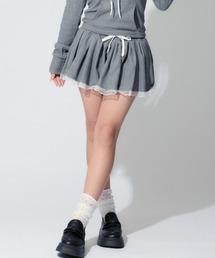 Lace Pleated Sweat Skirt / レースプリーツスウェットスカート