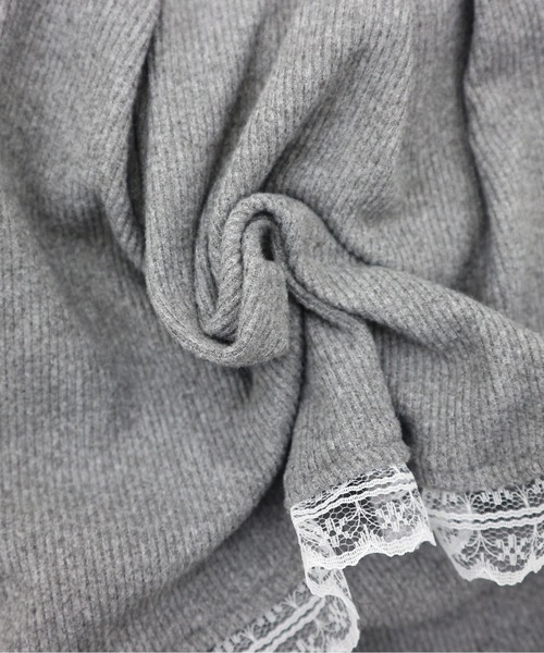 ALLuRing ChaRm(アリュリングチャーム)の「Lace Pleated Sweat Skirt / レースプリーツスウェットスカート(スカート・レディース・グレー・S/M)」の14枚目の写真