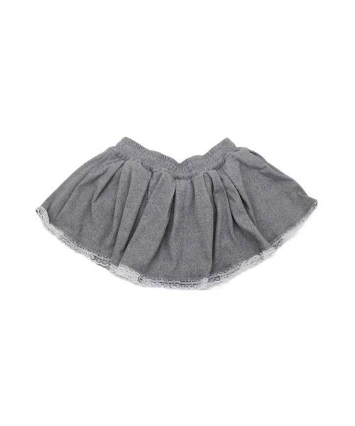 ALLuRing ChaRm(アリュリングチャーム)の「Lace Pleated Sweat Skirt / レースプリーツスウェットスカート(スカート・レディース・グレー・S/M)」の2枚目の写真