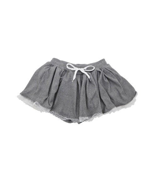ALLuRing ChaRm(アリュリングチャーム)の「Lace Pleated Sweat Skirt / レースプリーツスウェットスカート(スカート・レディース・グレー・S/M)」の3枚目の写真