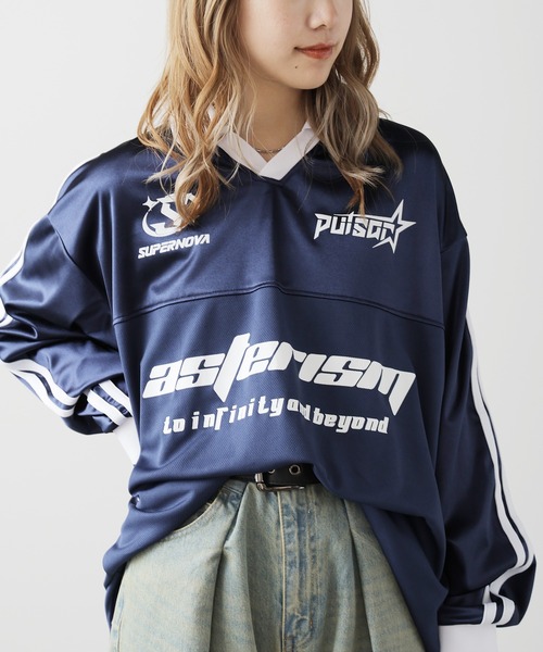 SUGGESTION（サジェッション）の「SUGGESTION/サジェッション グロッシーサッカーＴ（Tシャツ/カットソー・メンズ・シルバー/ネイビー/ブラック・M/S/L）」の11枚目の写真
