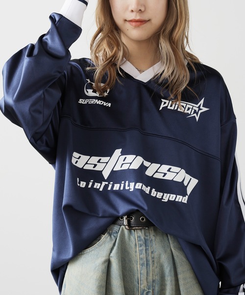 SUGGESTION（サジェッション）の「SUGGESTION/サジェッション グロッシーサッカーＴ（Tシャツ/カットソー・メンズ・シルバー/ネイビー/ブラック・M/S/L）」の12枚目の写真