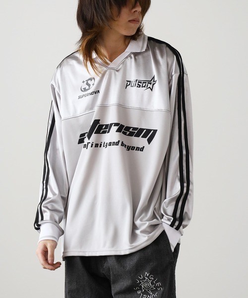 SUGGESTION（サジェッション）の「SUGGESTION/サジェッション グロッシーサッカーＴ（Tシャツ/カットソー・メンズ・シルバー/ネイビー/ブラック・M/S/L）」の17枚目の写真