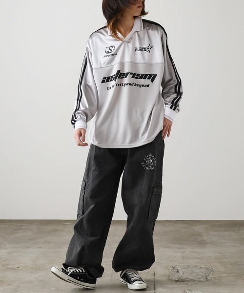 SUGGESTION/サジェッション グロッシーサッカーT（Tシャツ