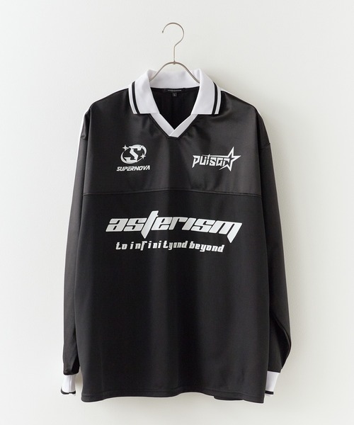 SUGGESTION（サジェッション）の「SUGGESTION/サジェッション グロッシーサッカーＴ（Tシャツ/カットソー・メンズ・シルバー/ネイビー/ブラック・M/S/L）」の4枚目の写真