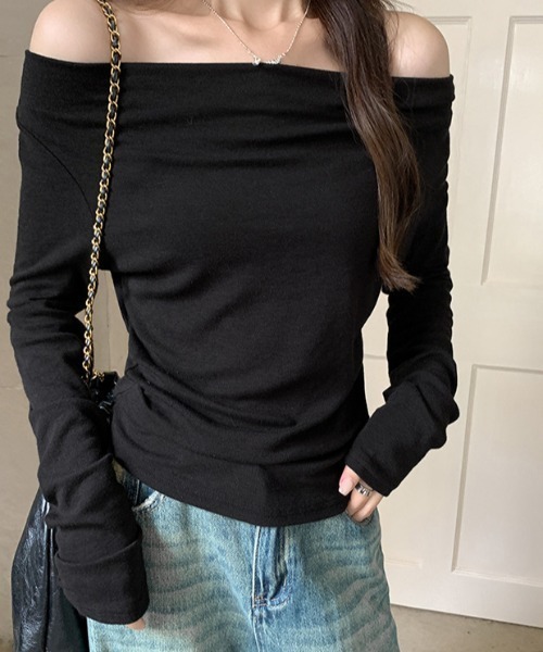 REBALANCE(リバランス)の「ドレープネック長袖Tシャツ(Tシャツ/カットソー・レディース・A/B/C・LARGE/SMALL/MEDIUM)」の5枚目の写真