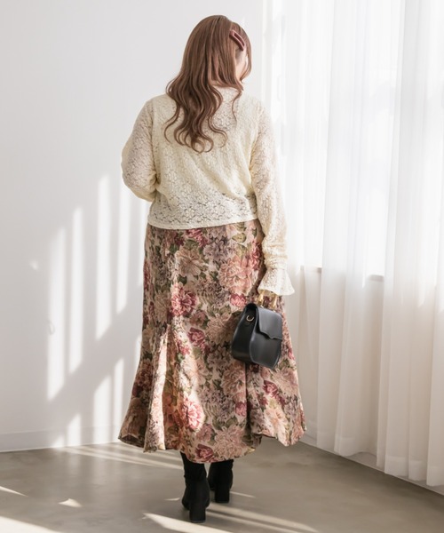 CLETTE(クレット)の「ドロストリボンレースプルオーバー(Tシャツ/カットソー・レディース・アイボリー/ブラック/ホワイト・LL/3L/4L)」の21枚目の写真