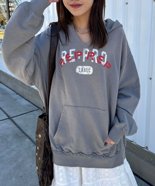 RePRODUCTION LABEL（リプロダクションレーベル）の「【RePRODUCTION LABEL / リプロダクションレーベル】スキッパーフーディー（パーカー・レディース・ブルー/チャコールグレー・FREE）」の4枚目の写真