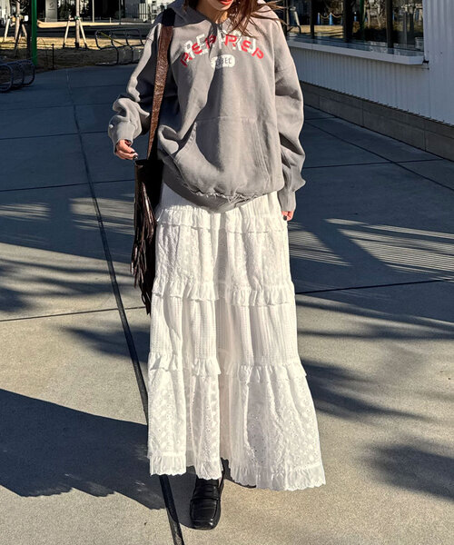 RePRODUCTION LABEL（リプロダクションレーベル）の「【RePRODUCTION LABEL / リプロダクションレーベル】スキッパーフーディー（パーカー・レディース・ブルー/チャコールグレー・FREE）」の7枚目の写真