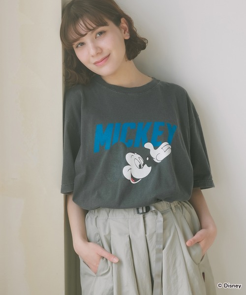 GOOD ROCK SPEED(グッドロックスピード)の「GOOD ROCK SPEED/グッドロックスピード / MICKEY MOUSE / Tshirt Tシャツ(Tシャツ/カットソー・メンズ・チャコール/ホワイト・L/M/XL)」の2枚目の写真